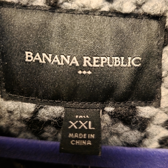 Bananna Republic Factory Gray/Black Wool Blend Knit Collarless Coat Tall XXL NWT - Picture 6 of 7